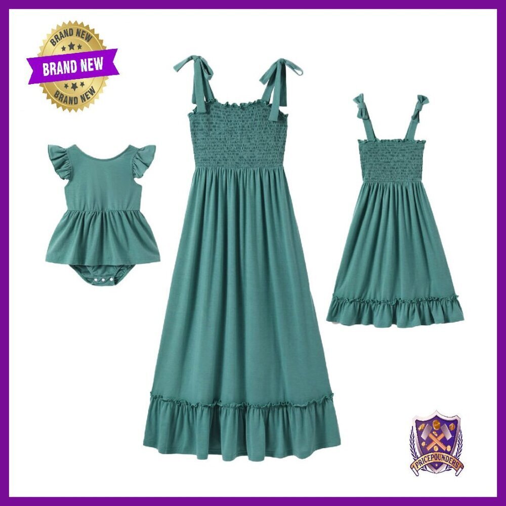 Girls Summer Spaghetti Strap Ruffle Maxi Dress A-Line Beach